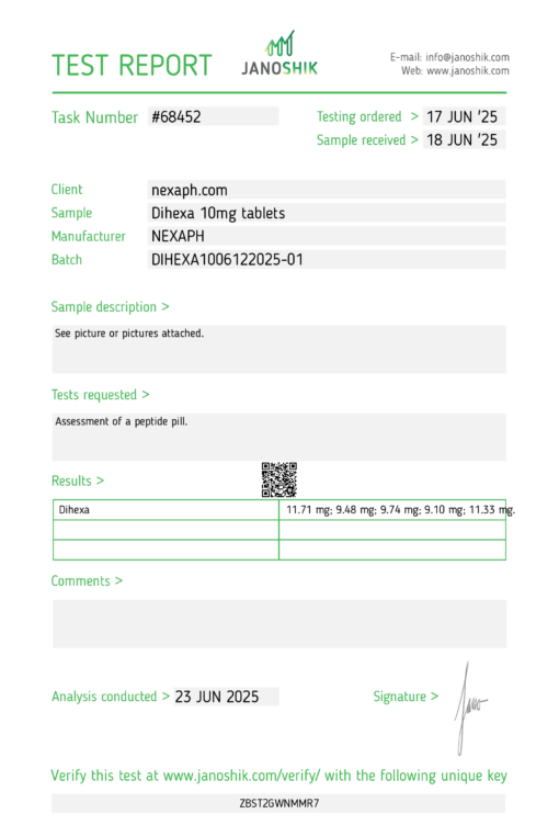dihexa tablets EllieMD Best Grade Dihexa 10mg (100